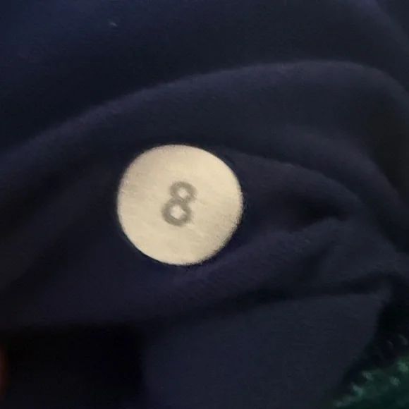 Lululemon Precision Green Cyber Jungle Blue Front Zip Jacket Size 8 - Picture 6 of 6